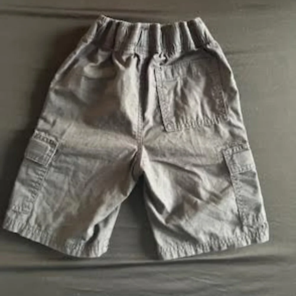 The Children’s Place Boys’ Pull-On Cargo Shorts – Size 6 (Washed Black)